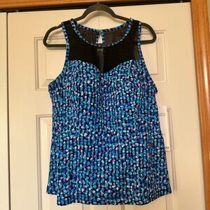 Trimshaper Plus Size High Neck Tankini Top NWT